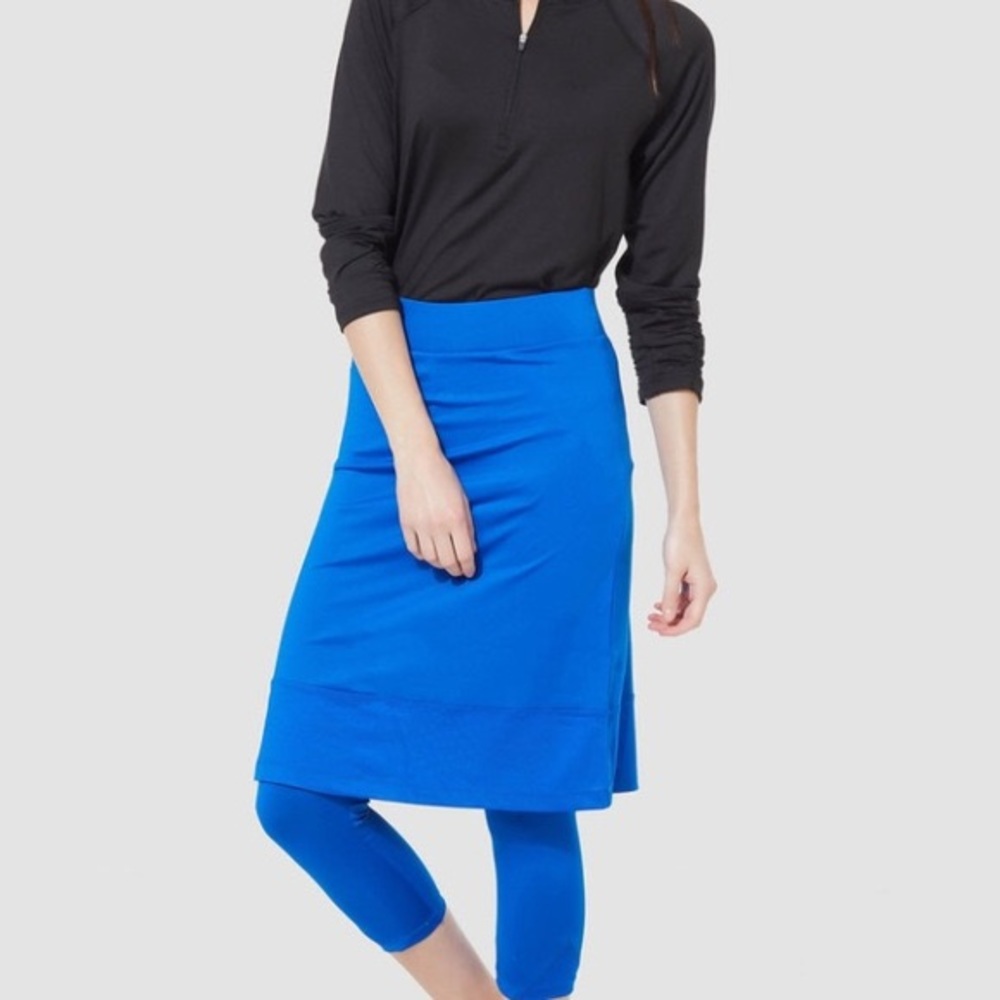 Snoga Athletics mesh basic skirted leggings medium blue